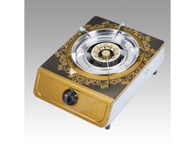 Color stainless steel single burner durable gas stove