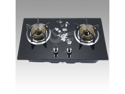 High quality tempered glass 2 burner built-in gas hob gas stove