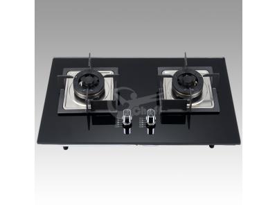 2 burner High quality tempered glass built-in gas hob gas stove