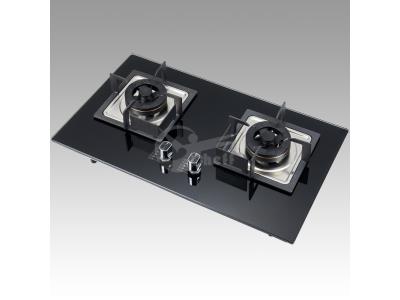 2 burner High quality tempered glass built-in gas hob gas stove