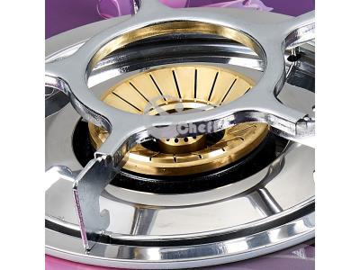 High quality double burner brass cap tempered glass gas cooker stove