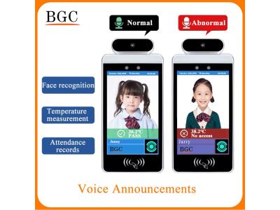 BGC- 8 inch infrared camera thermometer face recognition attendance machine