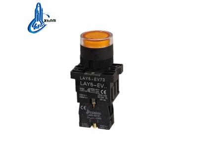 LAY5-EW3571 plastic flush indicator push button switch with led lamp