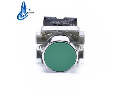 LAY5-BA31 metal flush green spring return push button for elevators 