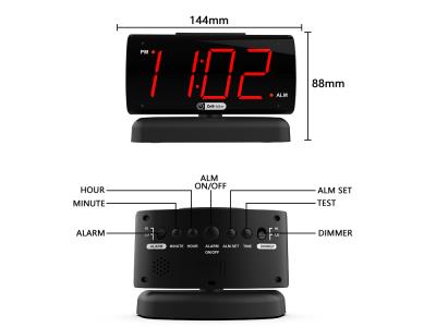 High-End Display Time With Rotating Base Digital office desk alarm clock