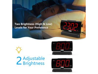 High-End Display Time With Rotating Base Digital office desk alarm clock