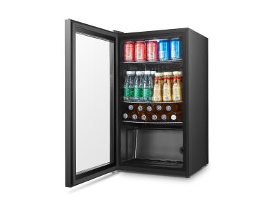 93L glass door beverage fridge