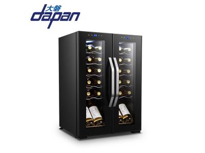 24 bottles two door dual zone side by side compressor wine cooler