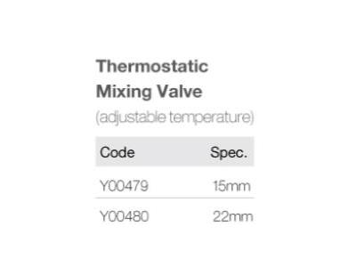 Thermostatic Mixing Valve(adjustable temperature) Y00479,Y00480