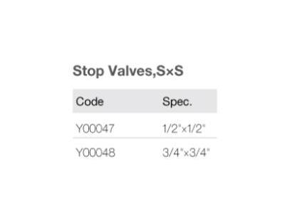 Stop Valves,SxS Y00047,Y00048