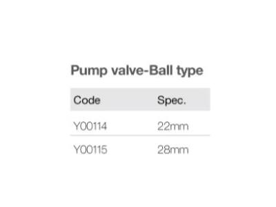 Pump valve-Ball type Y00114,Y00115