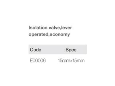 Isolation valve,lever operated,economy E00006