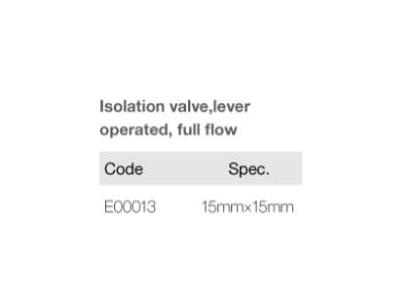 Isolation valve,lever operated,full flow E00013 