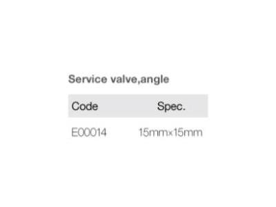 Service valve,angled E00014