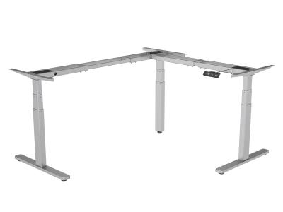 Triple motor height adjustable L shape table frame three legs VM-HED103-90 just frame