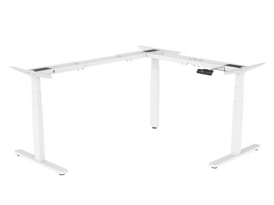 Triple motor height adjustable L shape table frame three legs VM-HED103-90 just frame
