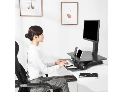 Electric Motor Control Sit-Standing Desktop Solution With Single Monitor