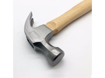claw hammer with hickory handle