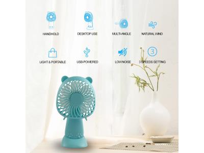 Qbill Portable Rechargeable USB and Battery Mini Fan