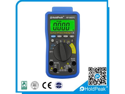 HoldPeak HP-90EPC Multimeter Digital USB Multimeter AC/DC Voltage Current C/F Temperature 