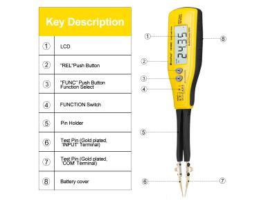 Digital SMD Tester Capacitance Meter Resistance Meter Diode/Battery Test HP-990C