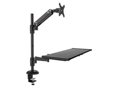 Computer Monitor Desk Mount with Keyboard Tray for One LCD Flat Screen Monitor-HDWM003