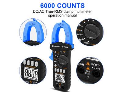  Digital Clamp Multimeter Temperature Tester 6000 Counts DC Current True RMS meter