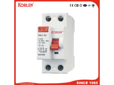Korlen Residual Current Circuit Breaker RCCB Knl1-63 (F360 Series) with Ce CB 3ka16A 25A 3