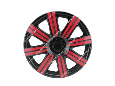 Universal PP/ABS Material Black and Red Car Center Cover Wheel Rims, 13