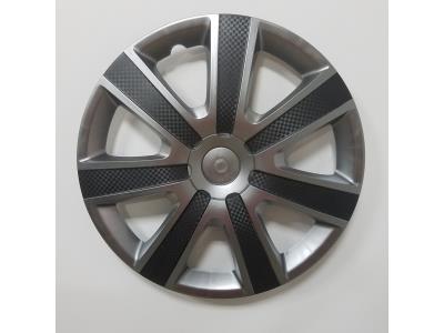 Wholesale  PP ABS 13 14 15 inch Twin-Color Anti-wear Carbon Fiber Car Wheel Center Cover 