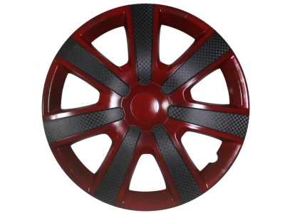 Wholesale  PP ABS 13 14 15 inch Twin-Color Anti-wear Carbon Fiber Car Wheel Center Cover