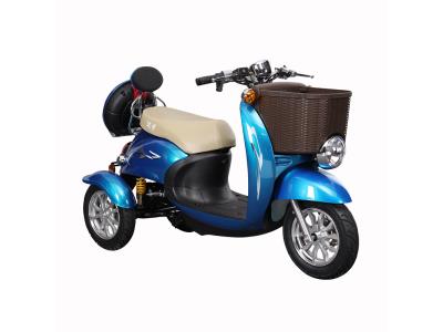 T412 Handicapped Scooter  3 Wheel Electric Tricycle with Front Basket
