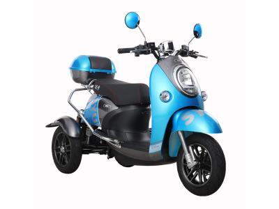 T412-3 500W 3 Wheels Electric Motorcycle Electric Tricycle with Rear Box