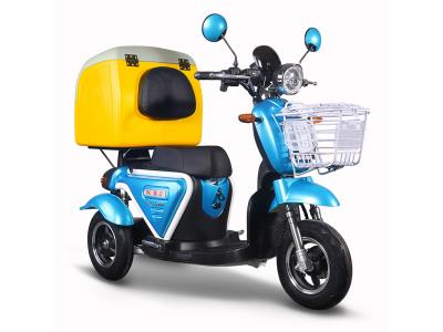 T413-2 Food Delivery Scooter Three Wheel Electric Tricycle Scooter with Cooler Box