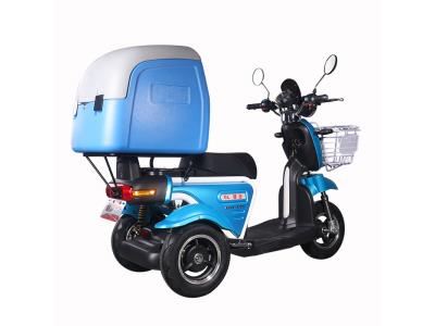 T413-2 Food Delivery Scooter Three Wheel Electric Tricycle Scooter with Cooler Box 