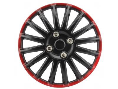 Factory Price  Black and red  swift car wheel Center cover rims Bi-color Plastic Hubcaps