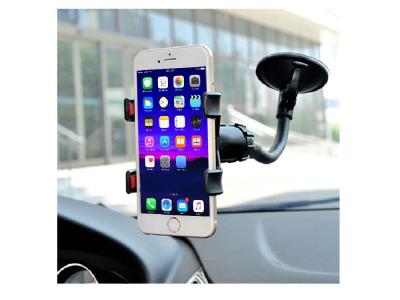 Long Arm Double Clip Car Dashboard Windshield 360 Rotating Suction Cup Mobile Phone Holder