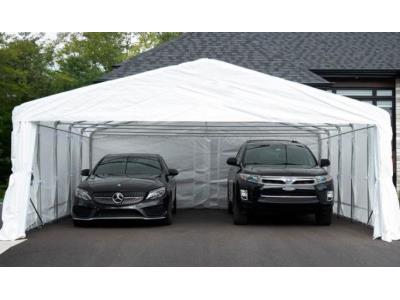 New design shade sail  hot galvanized carport  for 2 car parking