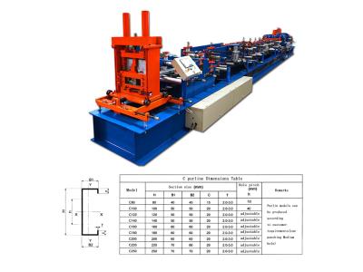 c80-300 steel c purlin roll forming machine changeable c z purlin roll forming machine