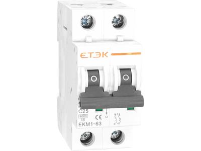 EKM1-63 6KA 1/2/3/4P 1/2/3/4/6/10/13/50A AC MCB Miniature Circuit Breaker with Ce Approval