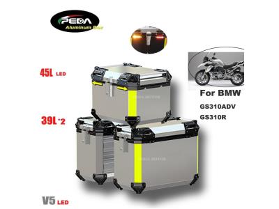 V5-33 Motorcycle Aluminum Box LED 45L Top Case 39L Side Panniers For BMW GS310ADV GS310R