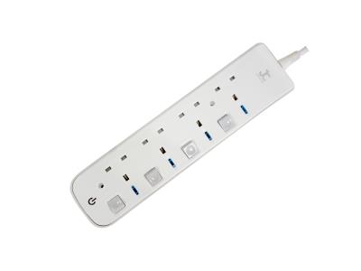 UK-style extension socket with individual switches