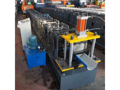 Rain gutter metal profile making roll forming machine