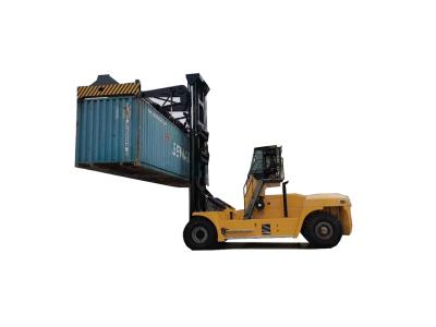 45 Ton Diesel Heavy Forklift Truck Color Yellow with container spreader
