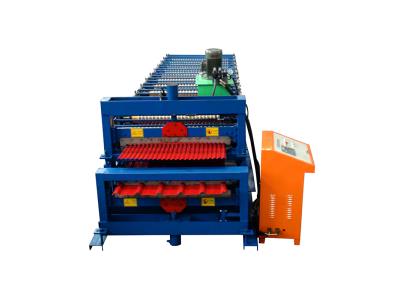 Double Layer Corrugated Metal Roofing Sheet Roll Forming Machine IBR Roofing panel double 