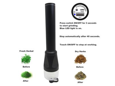 USB Rechargeable Herb Grinder,Pill Crusher,Spice Mills,Black,8.24inch