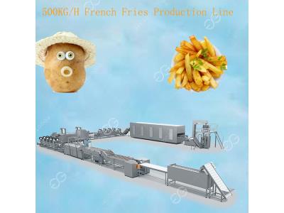 500kg/h Frozen French Fries Production Line Price