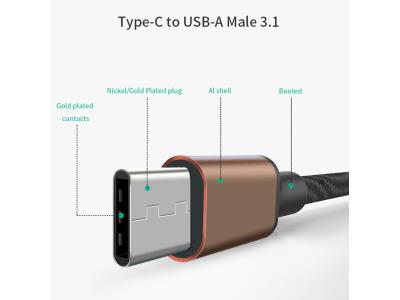 USB Type C Cable 3A Fast Charging Braided Cord cable