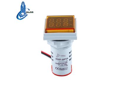 AD22-22FVA Xindali 22mm 100A 50~500V AC Square LED Indicator Digital Voltmeter Ammeter