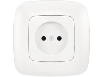 Socket-outlet 2P without earth single with shutter